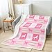 Coperta in peluche a forma di unicorno, per ragazze, da sogno, per bambini, magico, animale, stile boho, a righe, con stelle colorate, a forma di cuore, 70 x 100 cm