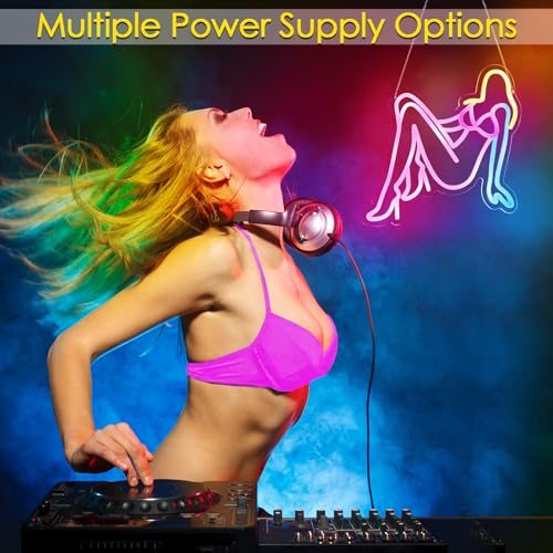 Image of Golden Hair Beauty Neon Sign Neon Sign Led Neon Lights for Wall Decor Dimmable for Bedroom Led Sign USB Powered for Christmas Thanksgiving Birthday Party Girls Gifts