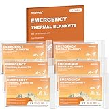 Aidehelp 6 Pack Emergency Blankets (83" x 52") - Mylar Thermal Space Blankets for Survival and Protection - Ideal for Camping, Outdoors, Hiking, Rescue, Marathons
