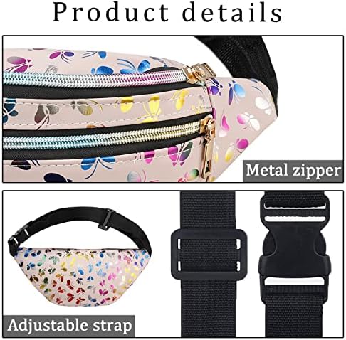 Bum Waist Bag for Women, Fashion Waist Pack Kids Bumbag Fanny Festival Pack for Ladies Travel Party Sports Running Hiking, Pink