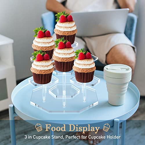 Acrylic Display Stand, Clear Display Stand For Funko Pop Figures, 7-Tier Perfume Organizers And Storage Display Stand, Display Risers For Cupcake Dessert, Conutertop Desktop Acrylic Display For Decoration And Organizer(Clear) #TOP5