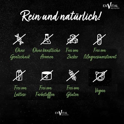 EXVital® L-Theanin, 180 vegane Kapseln, 400 mg L-Theanin pro Kapsel, aus Grüntee Blattextrakt, L-Theanine Aminosäure, vegan & ohne Zusätze, laborgeprüft