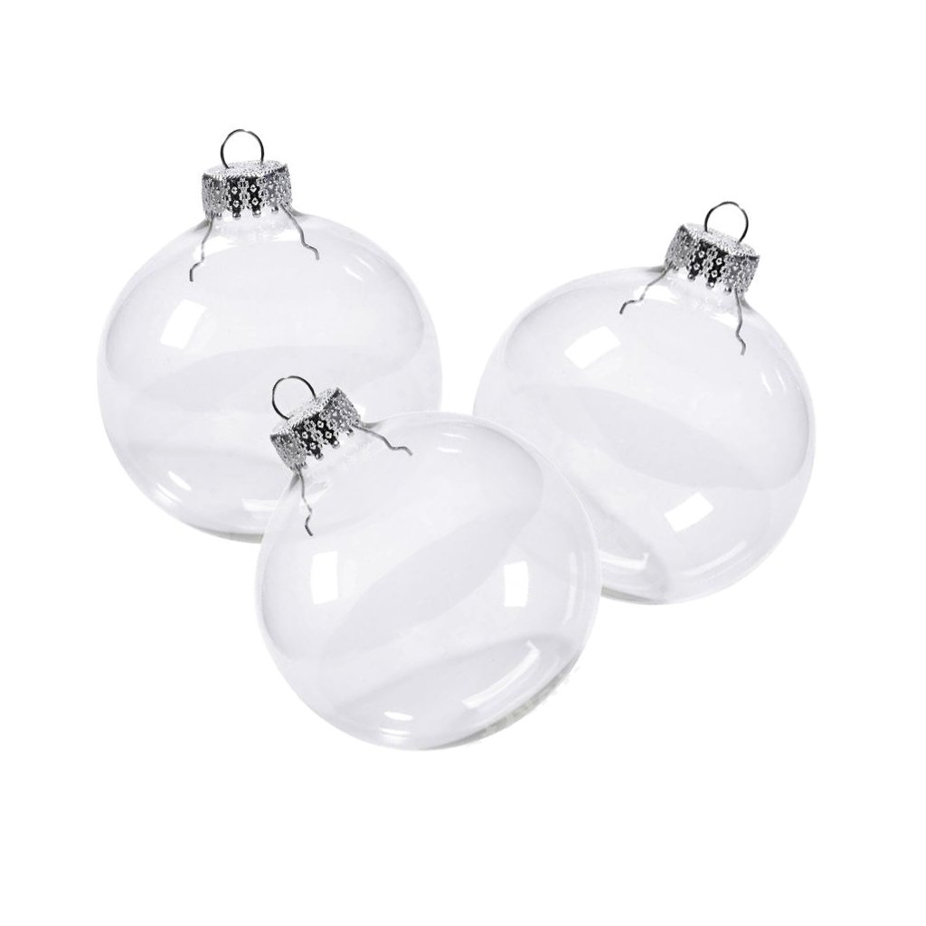 Buy LOVIVER 3 Pieces Christmas Clear Plastic Fillable Ornaments, DIY