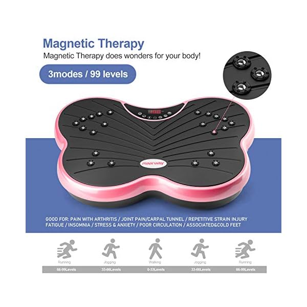 PINKWAY Vibration Platform Machine Whole Body Shaker Exercise Massager Fitness Workout Vibration Bluetooth Plate Home…