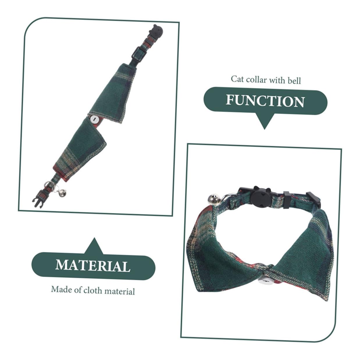 TOYANDONA 10 Pièces Collier pour Chat Ajustable avec Nœud et Clochette,