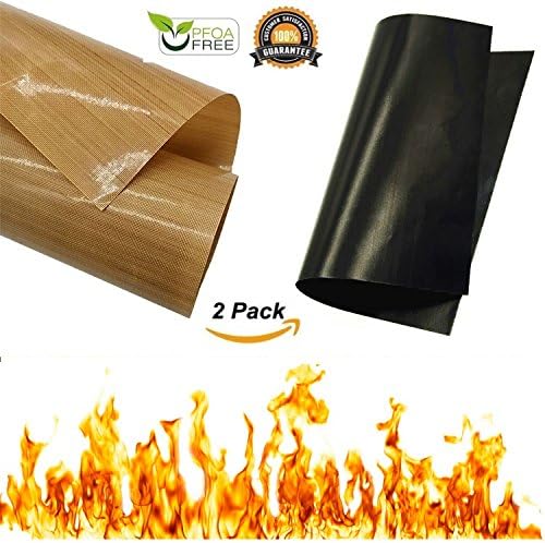 Cabin Wild Chef Outdoor Copper Black Grill Mat (Set of 2) ~ Non Stick, Reusable, Heavy Duty ~ Best BBQ Grill Accessories Mat ~ As Seen On TV ~ Great for Camping and Backyard By