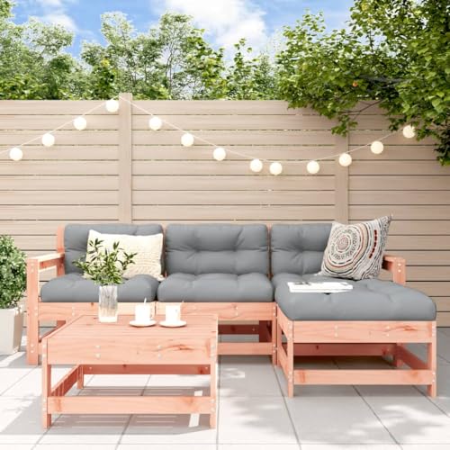 Fasba 5-TLG. Garten Lounge Set Holz, Garten loungemöbel Set, Gartenmöbel Set Holz, Balkon Lounge Holz, Holz Lounge Outdoor, Massivholz Douglasie