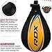 RDX Boxing Speed Ball 12PC Set, Cowhide Leather Heavy Punching Bag Platform with Wall Bracket, Punching Mitts and Boxing Bandages, Speed Punching Standing Workout for Muay Thai Training