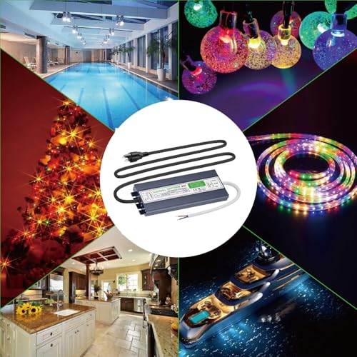 Image of LED Driver 100 Watts Waterproof IP67 Ultra Thin 0.7in 24V Aluminum DC Output Low Voltage Transformer Outdoor Power Supply Adapter for LED Strip,Landscape Lighting Project, and Any 24V LED Lights