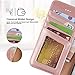 Arae LG Aristo Case, LG Phoenix 3 Case, LG K8 2017 Case, LG Fortune Case, LG Risio 2 Case, LG Rebel 2 LTE Case, Wallet Case with Kickstand and Flip Cover - Rosegold