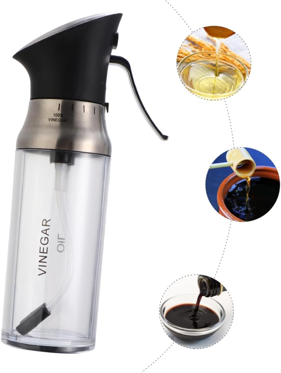 KICHOUSE 1pc Oil Vinegar Sprayer for Kitchen Cooking Dual Condiment Dispenser Lightweight and Easy to Clean for Home Cooking and Outdoor Barbecues
