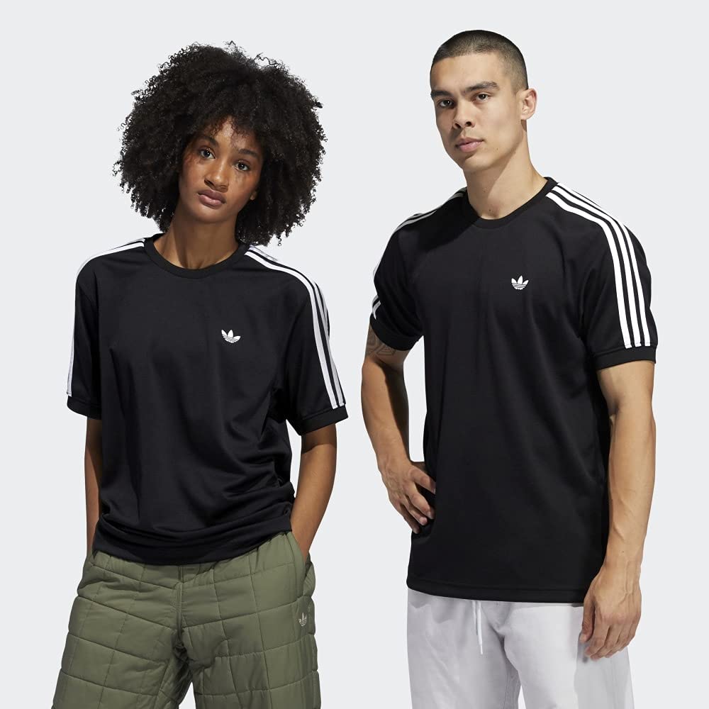 adidas Originals Unisex Aero Club Short Sleeve Jersey, Black/White, Small