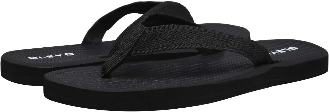 Womens Flip Flops Sandals Summer Beach Slippers 8 W1-black