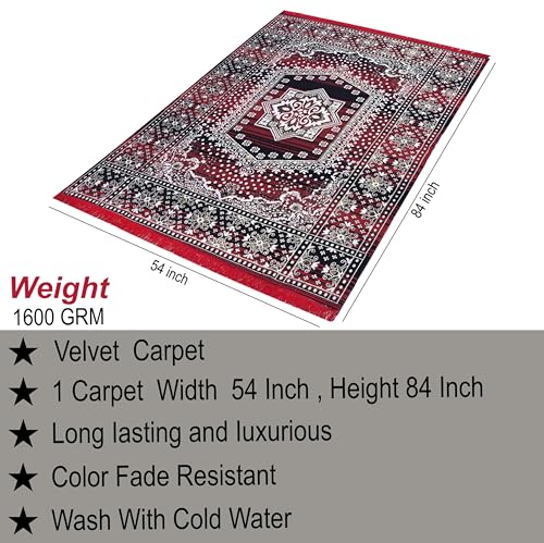 Image of ErraTex Hand Woven Cotton Carpet Multicolor Durable Lightweight Durrie Persian Style Area Rug for Living Room Bedroom Hallway Aladin Design 5x7 Feet