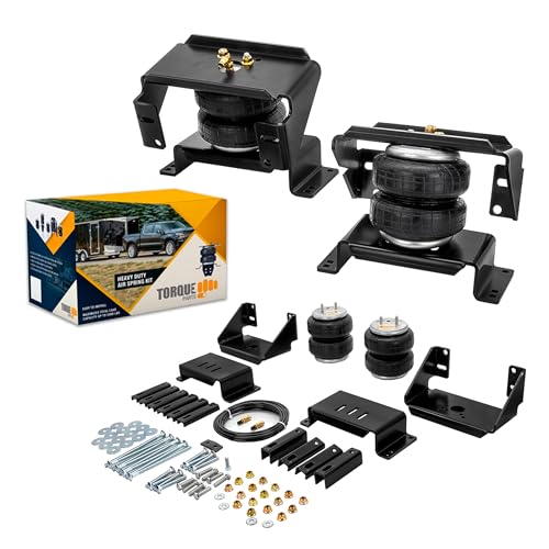 Image of TORQUE Airbag Air Bag Suspension Kit for 2011-2016 Ford F350 F450 (Cab-Chassis only) 2WD 4WD F-350 F-450 Super Duty Rear Helper Bag Spring Towing 5000 lbs (Replaces Firestone Ride Rite 2176) (TR2176)