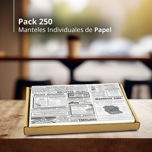 Hostelnovo - Periodic Tablecloth - Pack of 250 - Times Design - Vintage Fashion for Your Table - Dimensions: 31 x 43 cm - Image 2