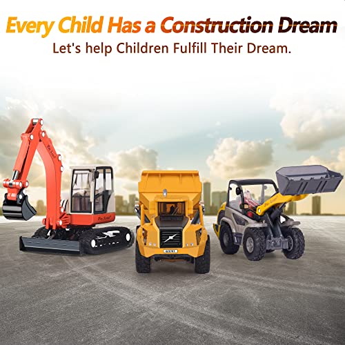 Iplay, Ilearn VEHICLES5 Heavy Duty Construction Site Playset, Metal Dump Truck, Excavator Digger Backhoe, Tractor Bulldozer Diecast Vehicle, Outdoor Sandbox Car Toy thumb #1