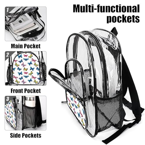 Unisex Portable Waterproof Transparent Bags Butterfly with Multi Pockets for Women and Men Picnic, Party, Concerts, Beach4