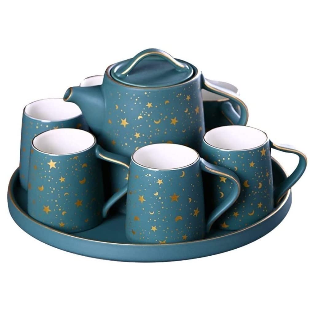 Zestaw Filiżanek Do Herbaty Kawy 8 Sztuk Zestaw Filiżanek Do Herbaty Zestaw Imbryków Z Tacą, Ceramiczny Czajniczek Zestaw Filiżanek Do Kawy Zestaw Do Herbaty Domowej Zestaw Do Kawy