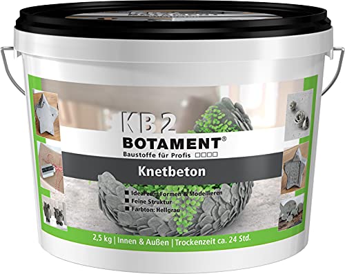 Botament Knet Beton, grau, Beton zum Kneten, DIY, 2,5kg
