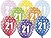 Produktbild Unbekannt PartyDeco 10 Luftballons 12" Party Geburtstag Jahrestag (Zahl 21)