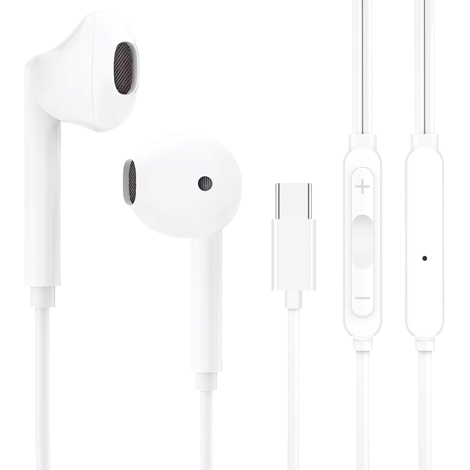 USB C Headphones for iPhone 17 16 15 Wired Headphones USBC for iPad Pro Air Mini iPad 10th