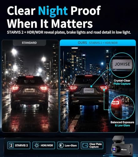 Image of 4K Dash Cam,5G WiFi Car Camera Built-in GPS,4K+1080P Dash Cam Front and Rear Inside,170 Wide Angle dashcam,24H Parking Mode with Loop Recording, Night Vision, 64GB Card,3-Inch Screen,Max 256GB