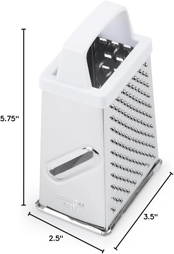 Fox Run 4-Sided Grater, 6-Inch, Metallic