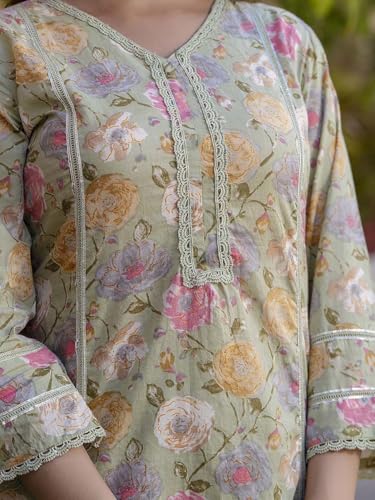Image of SHIENZY Cotton Blend Kurta Set for Women