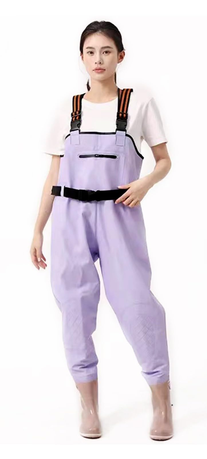 Angelhosen Für Damen,Wathose, Anglerhose,Wathosen Matschhose,Teichhose, Fischteich Anglerhos,Kniepolster,wasserdichte,Atmungsaktive,Strapazierfähige Hosenträger,Für Bauernhöfe A,36