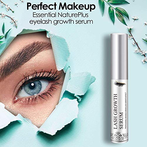 Eyelash Growth Serum, Natural Extract Eyelash Growth Treatment, Brow Serum with Biotin, Unisex Organic Lash Enhancers - 5 ML