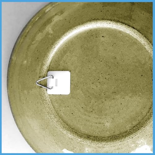 Image of 36 Pcs Invisible Plate Hangers for The Wall, 3 Size Plate Hanger Adhesive, 2 Square Sizes (0.96 & 1.25 Inch) & 1 Round (0.84 Inch) for Hanging Pictures for Display, Art, Pictures, Decorative (White)