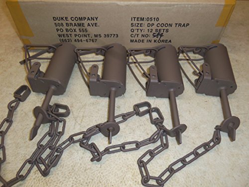 4 Duke Dog Proof Traps Powder Coated Raccoon 0510