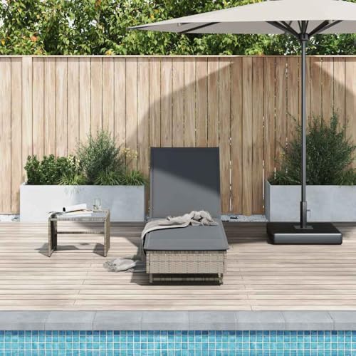 Nqyjm Sonnenliege mit Rückenlehne in 3 Positionen verstellbar,...