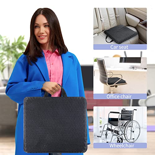 Image of Gel Seat Cushion Silicone Chair Cushion Multifunctional Comfortable Thick Double with Non-Slip Cover for Coccyx and Sciatica Ideal for Office, Home and Car