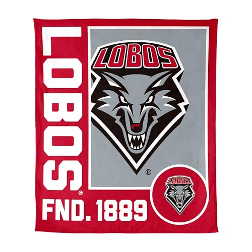 FANMATS NCAA New Mexico Lobos Super Plush Throw Blanket – 60" x 70" Size | Team Color | Ultra-Soft Polyester Material