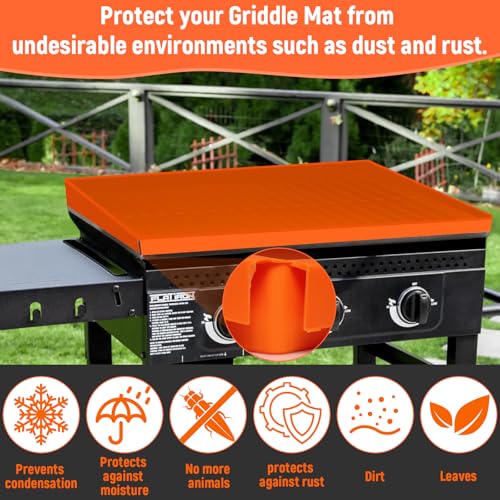 SIRUITON 22\" Silicone Griddle Mat Cover & Grill Cup Accessories Tools for Blackstone Griddle Top, Heavy Duty Food Grade Grill Buddy Mat for Outdoor Grill Kitchen, Grease Cup Liners, Grease Catcher