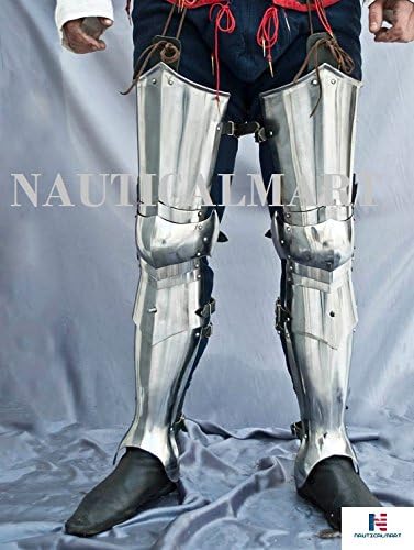 Combat Legs Armor Medieval Leg Guard Reenactment Costume - Halloween