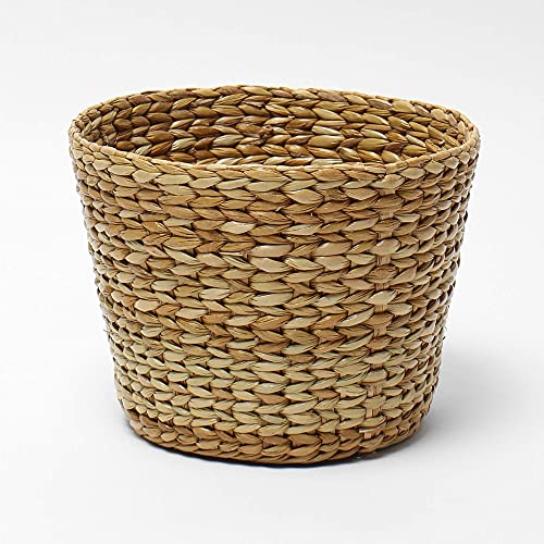 Habere India-All the Cultures Fabricating India Organic Straw | Dry Grass | Seagrass Baskets Online | Storage Baskets | Basket For Shelves Or Clothes | Planter Basket, Beige (Round)