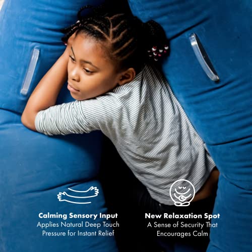 Harkla Hug Autism Sensory Chair (48 inches) - Inflatable Sensory Peapod for Children with Sensory Needs - Therapeutic Compression Sensory Toys | Kids 2 to 6 | Pea Pod, Air Pump - Image 6