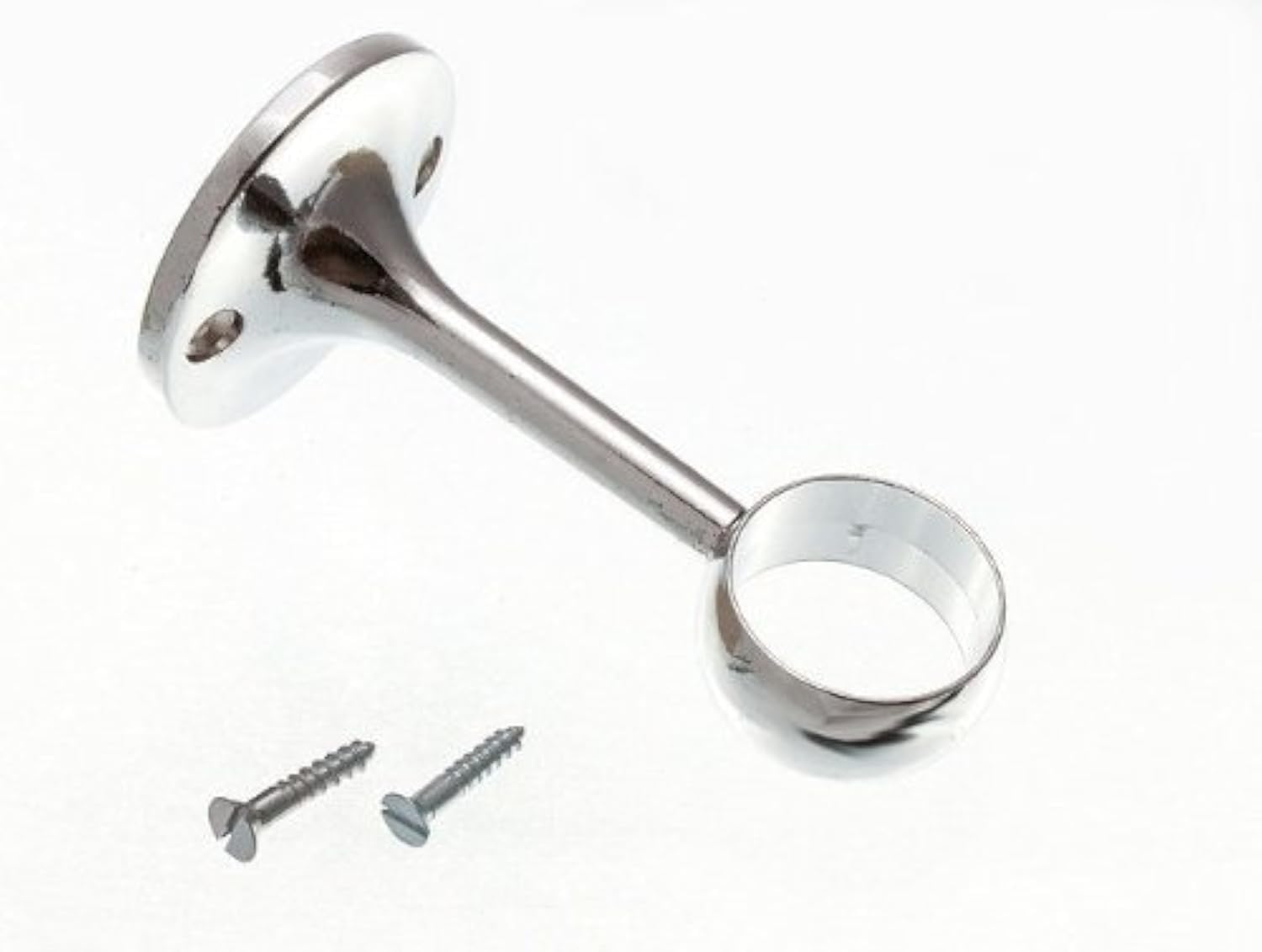 Support de barre porte-serviette chromé 25 mm Sourcingmap pour tringle de douche