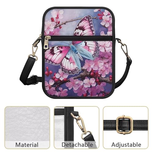 Leather Crossbody Purse Women's Cell Phone Shoulder Handbags Multi Pocket Crossbody Bag Messenger Bag4