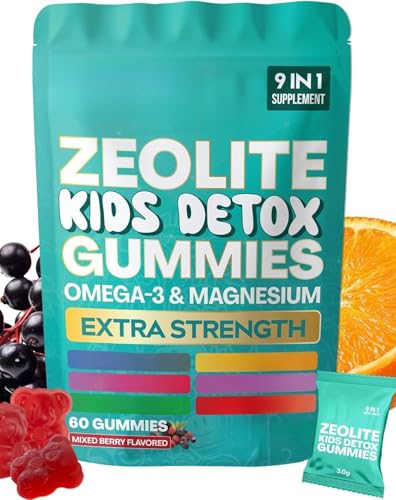 Zeolite Kids Gummies 9-in-1 Natural Ingredients Sugar-Free (60 Gummies - Mixed Berry Flavor)