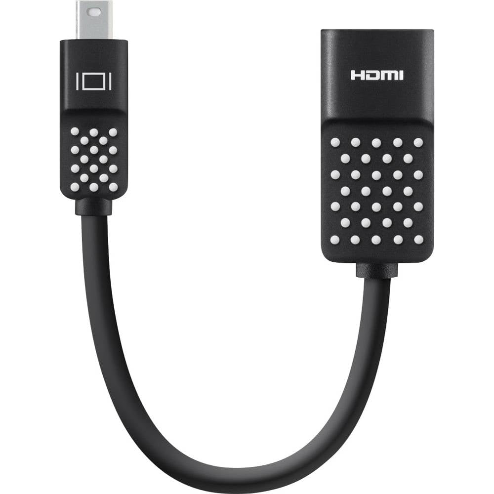 Belkin Mini DisplayPort to HDMI Adapter Black | Connects MacBook and PC with Mini DisplayPort to HDMI monitors TVs and projectors compact travel-friendly design product thumbnail 3