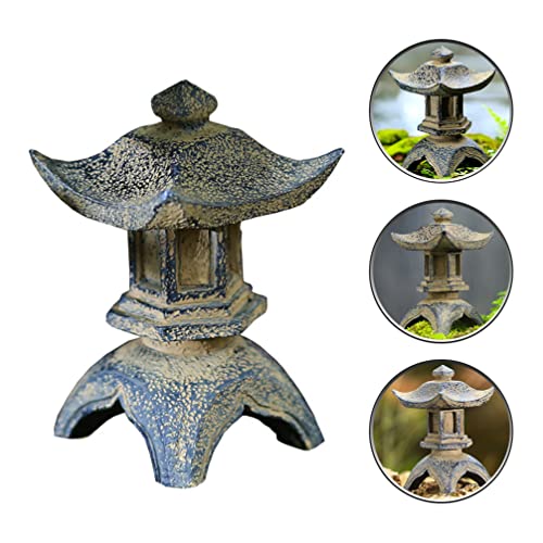 Yardwe Miniature Pagoda Statue Zen Garden Pagoda Mini Pavilion Pagoda For Chinese Japanese Micro Landscape Plant Pot Bonsai Aquarium Decoration #TOP5