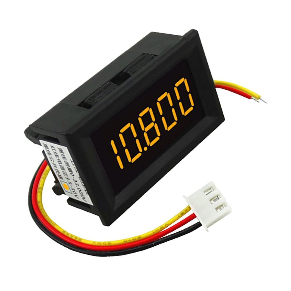 DC 3.5-30V Mini 5 Digit Digital LED Voltmeter Volt Meter Panel Car Yellow-image-31