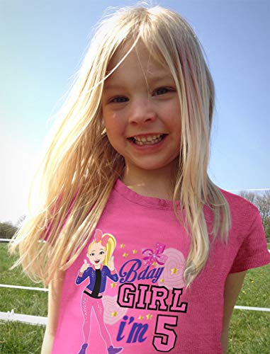 Birthday Girl JoJo Siwa Shirts Gift for 5 Year Old Girl 5th Birthday Party Shirt Bday Girl I'm 52