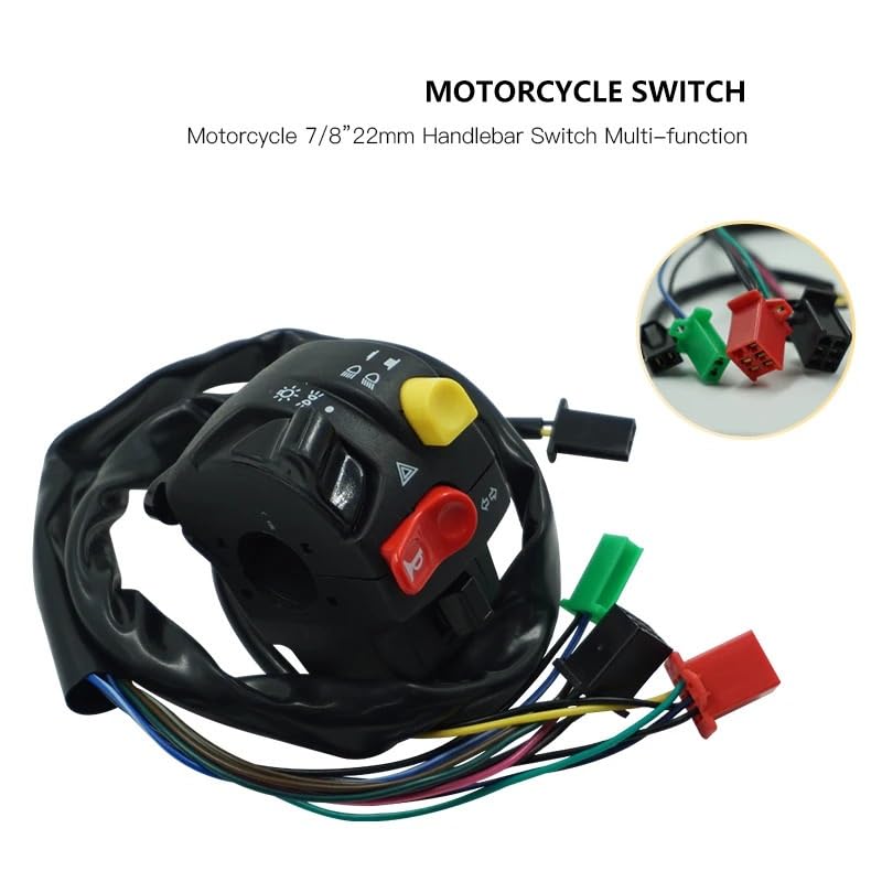 Motociclo Interruttore Gruppo Interruttore Manubrio Faro Avvisatore Di Sorpasso Faro Avvisatore Acustico Pulsante Luminoso Adatto Per Yamaha(Whole set)