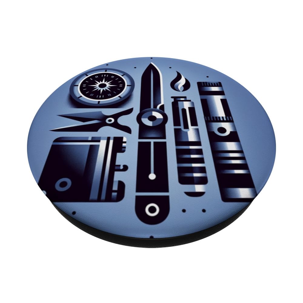 Prepper Survival PopSockets Swappable PopGrip, Black - Image 2