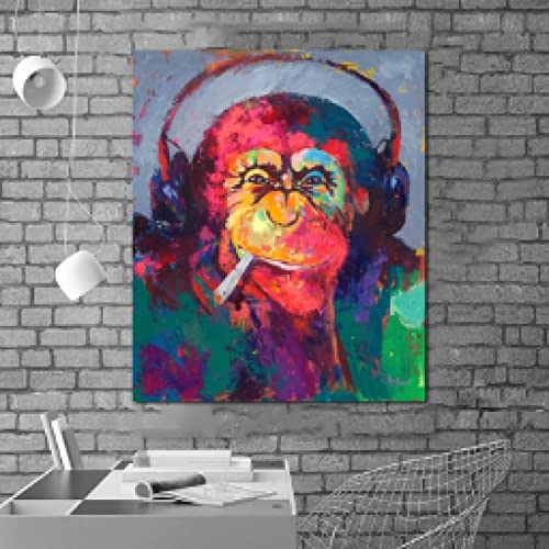 Affiche singe graffiti colore decoration murale salon design - 3